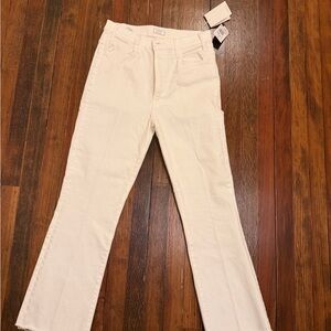 NWT MOTHER Flare Jeans in White